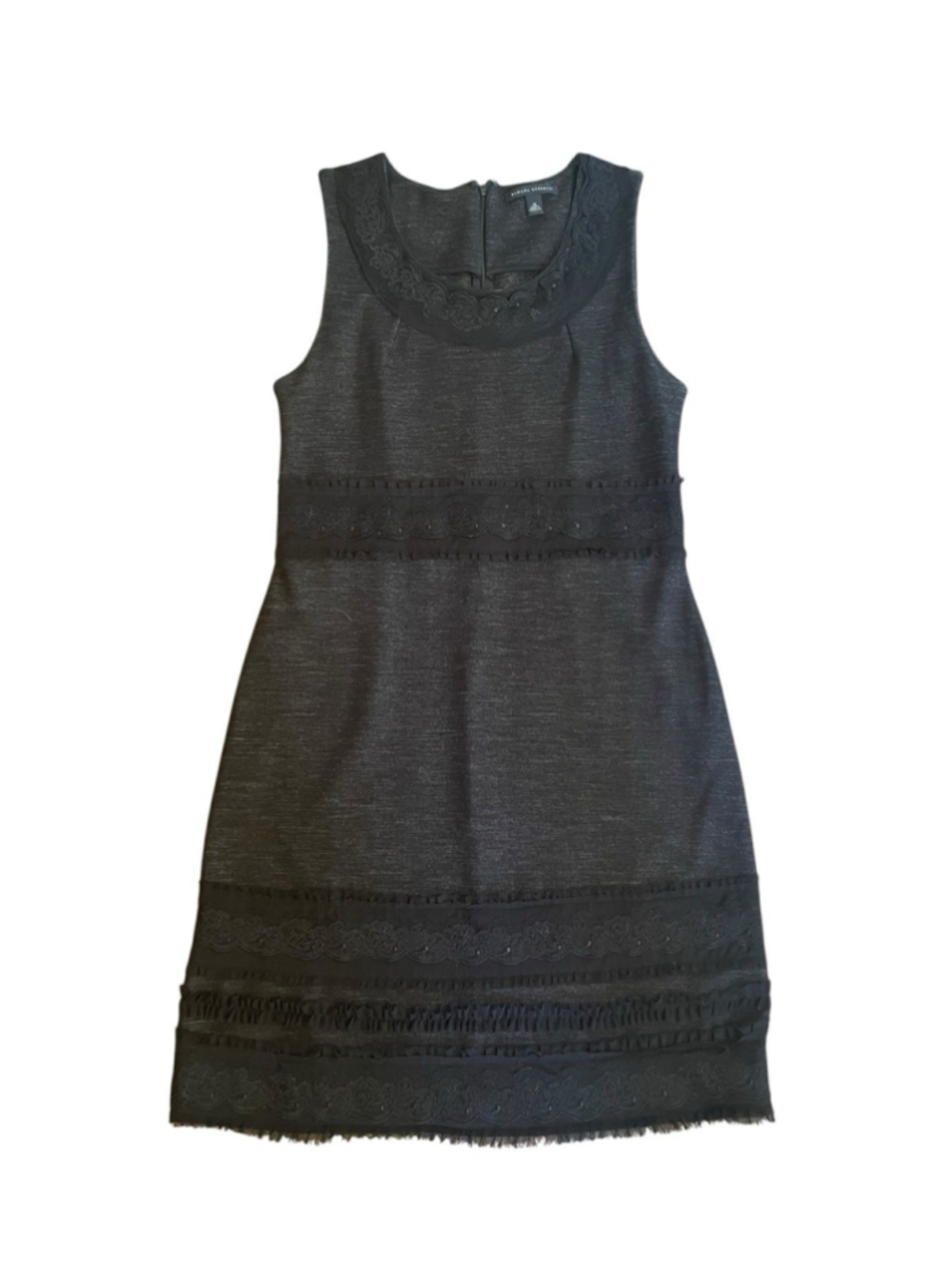 Banana Republic Wool Blend Lace Detail Sleeveless Dress Size 12 Classy Classic